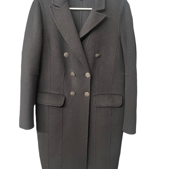 ST.JOHN
SEWN BY HAND wool black large coat size 10 - Picture 10 of 16